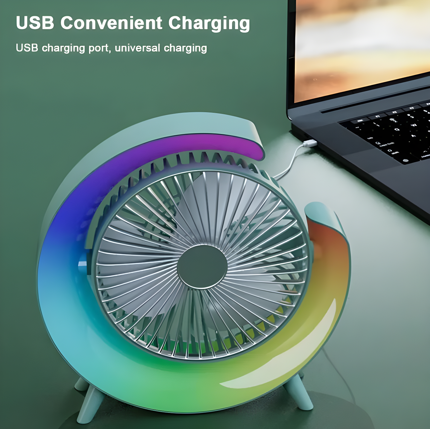Colorful Running Horse Lamp Fan