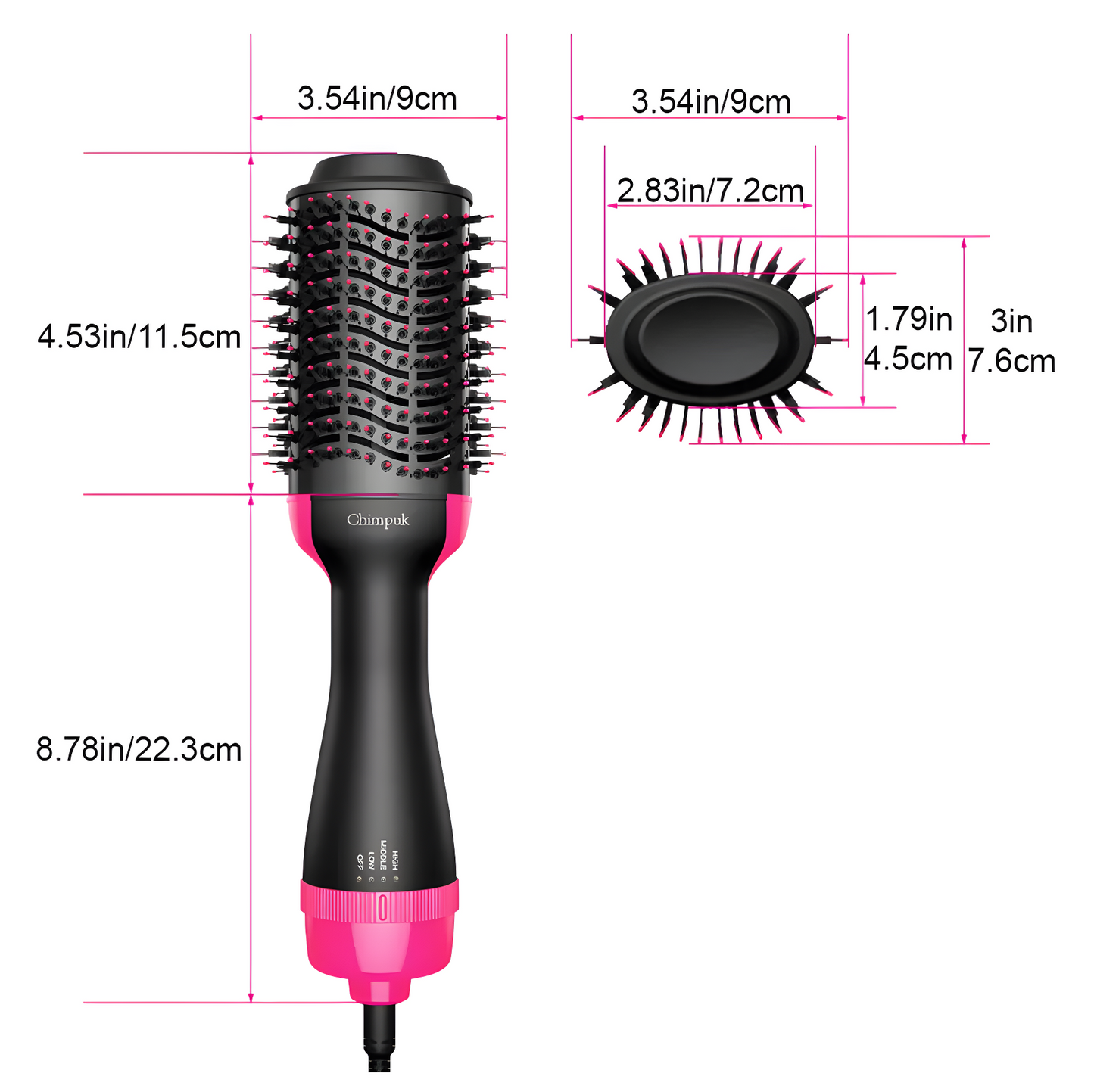 Hot Air Brush 4-in-1 Hair Dryer, Straightener, Volumizer & Styler
