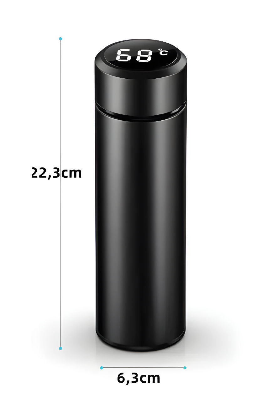 500ML Smart Thermos Water Bottle Stainless Steel