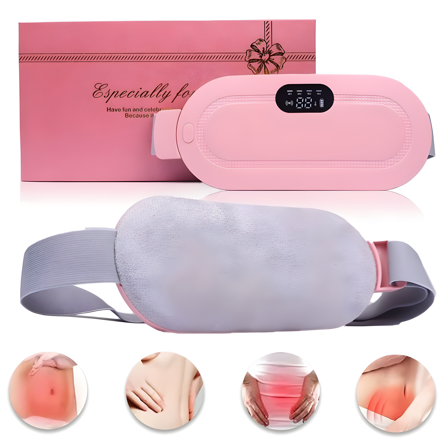 Heating And Vibrating Digital Period Pad For Period Cramps