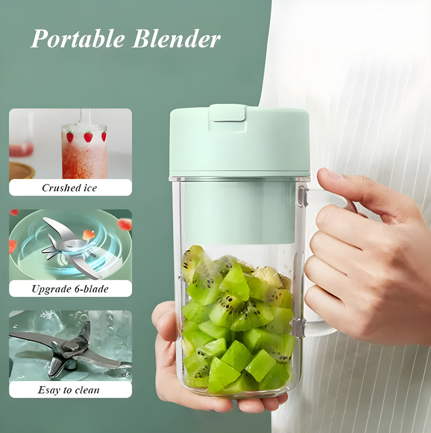 500ml Portable Juicer With Straw