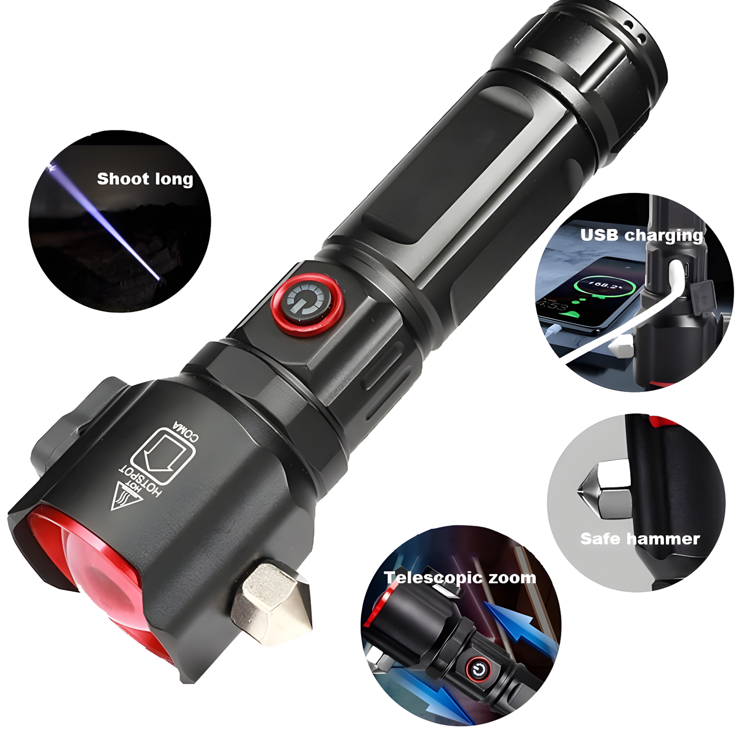 Versatile High Power Led Flashlight Focus Light