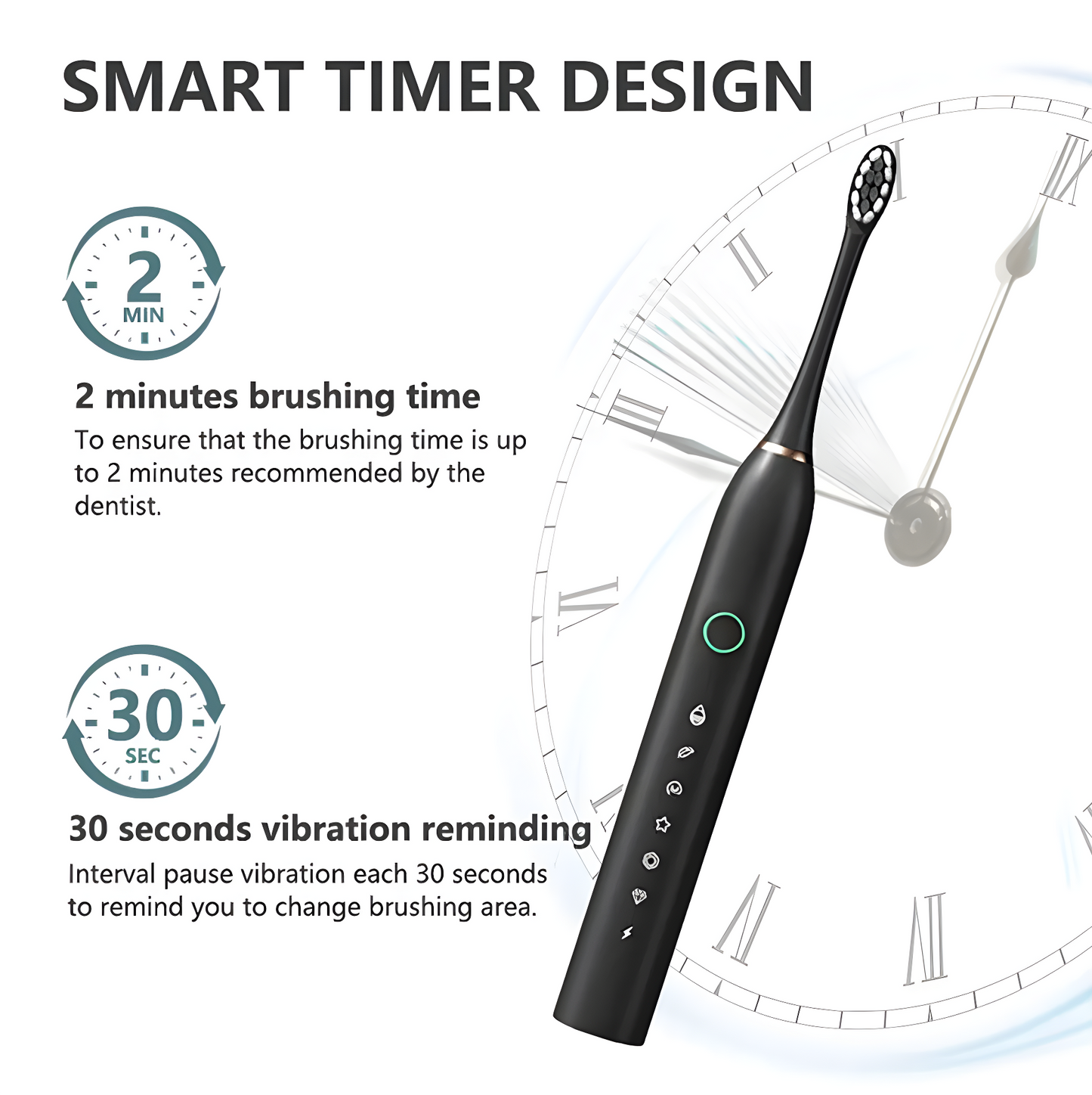 Electric Toothbrush IPX7 Waterproof