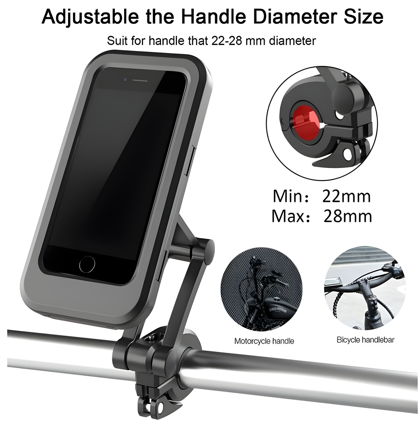 Waterproof Bike Phone Mount Cell Phone Holder
