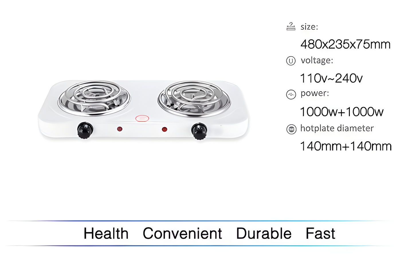 Double Hot Plate And Cooker Electric Stove