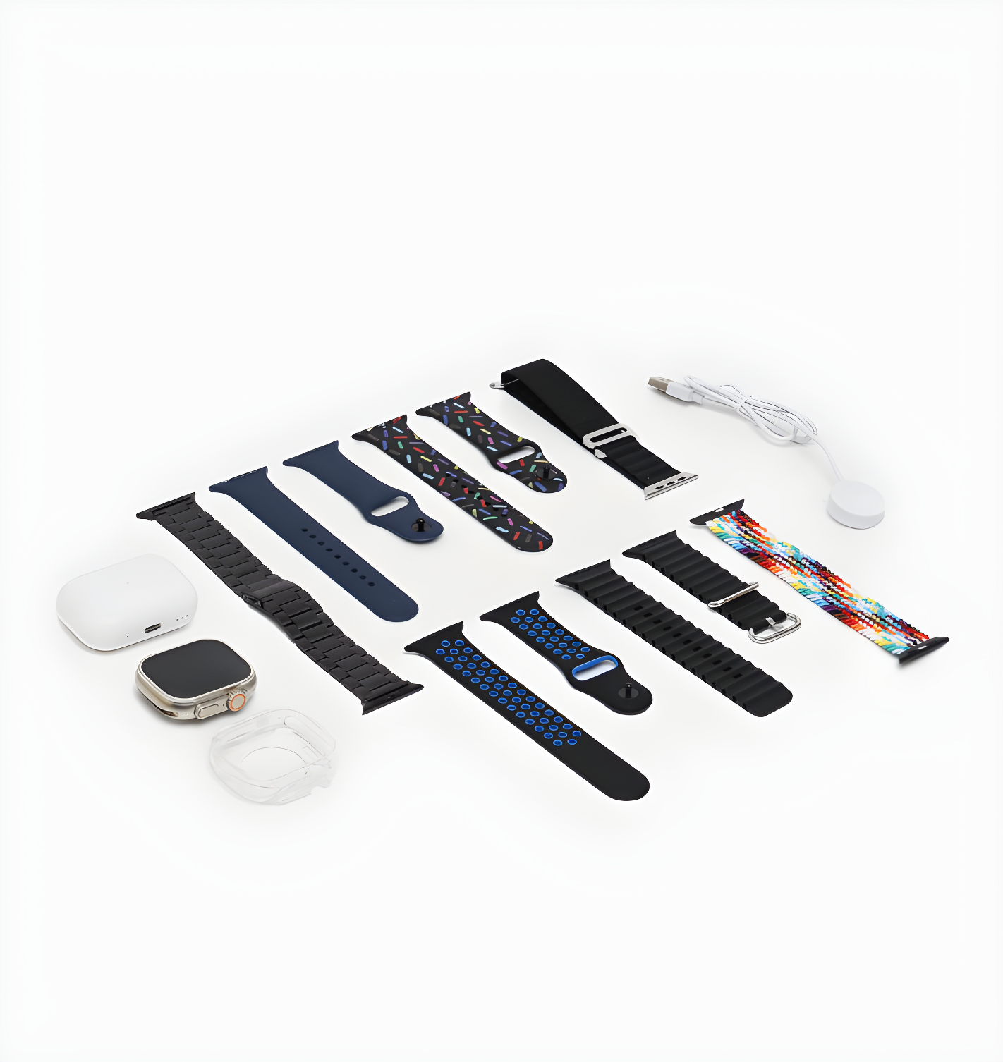 i20 Ultra Max Suit Smartwatch with Earbuds