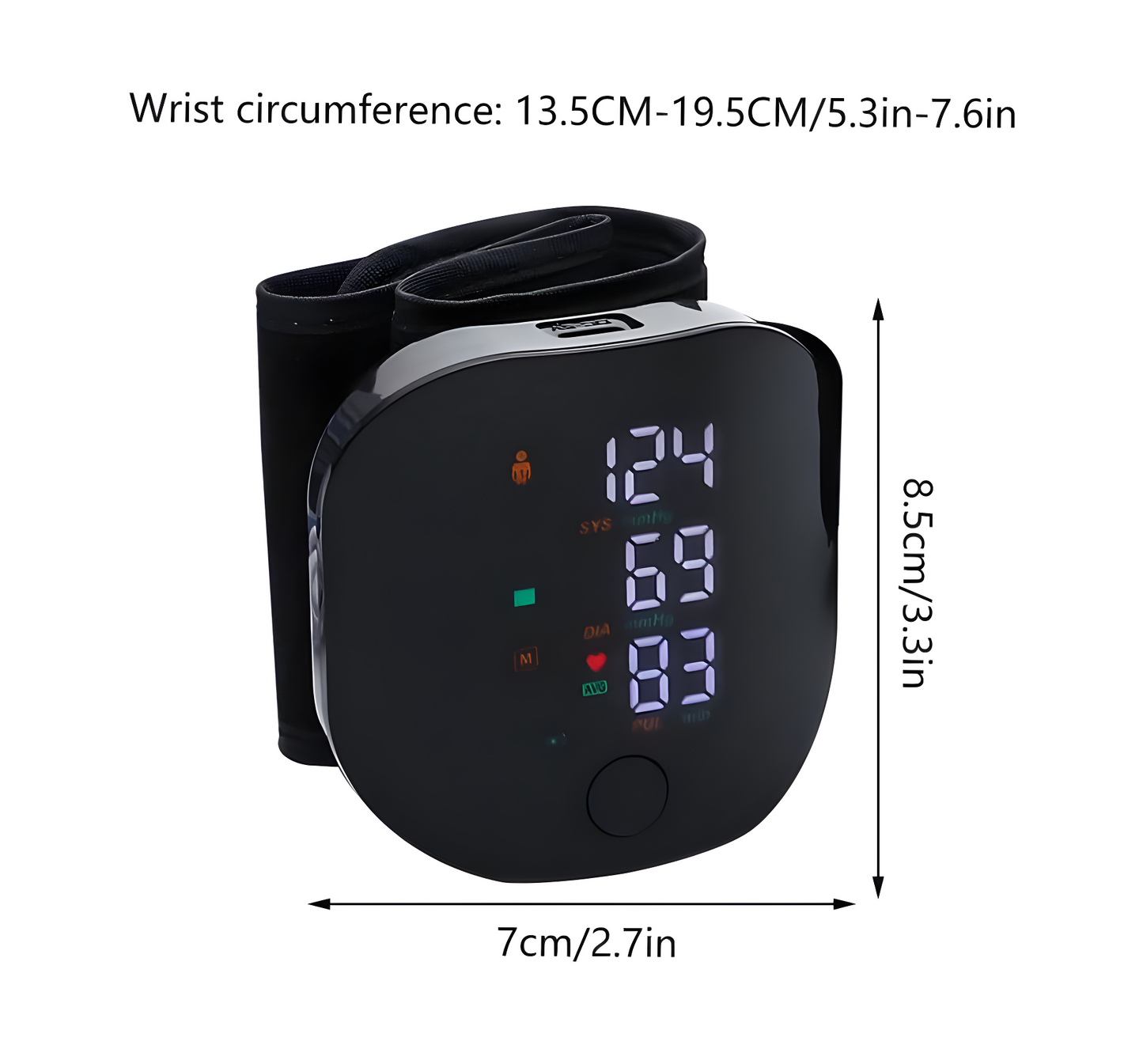 LED Digital Wrist Blood Pressure Monitor