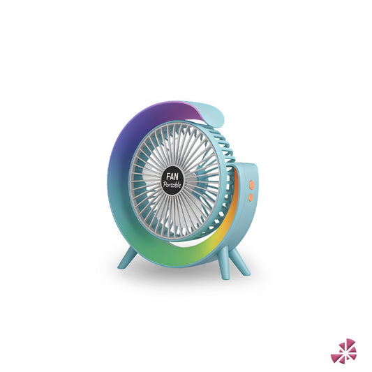 Colorful Running Horse Lamp Fan